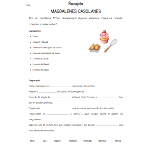 Text instructiu: LA RECEPTA