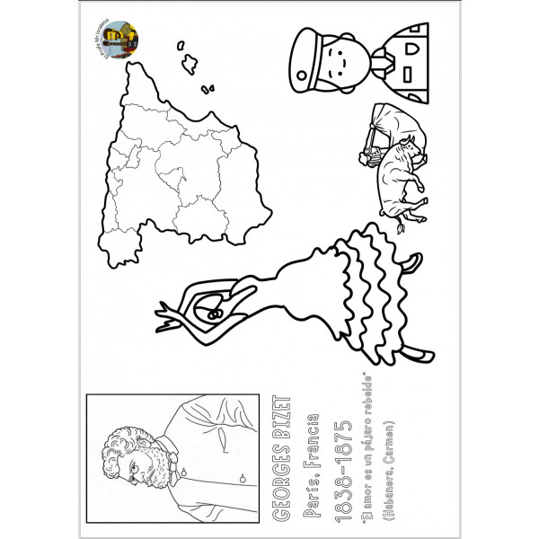 Láminas coloreables de audiciones