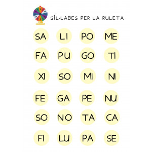 síl·labes per la ruleta