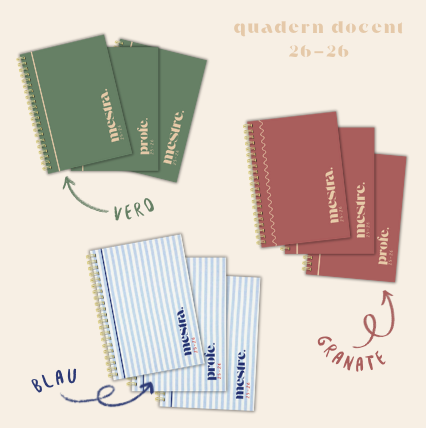 QUADERN DOCENT 25-26 BLAU