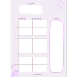 Quadern docent atemporal! Color lila