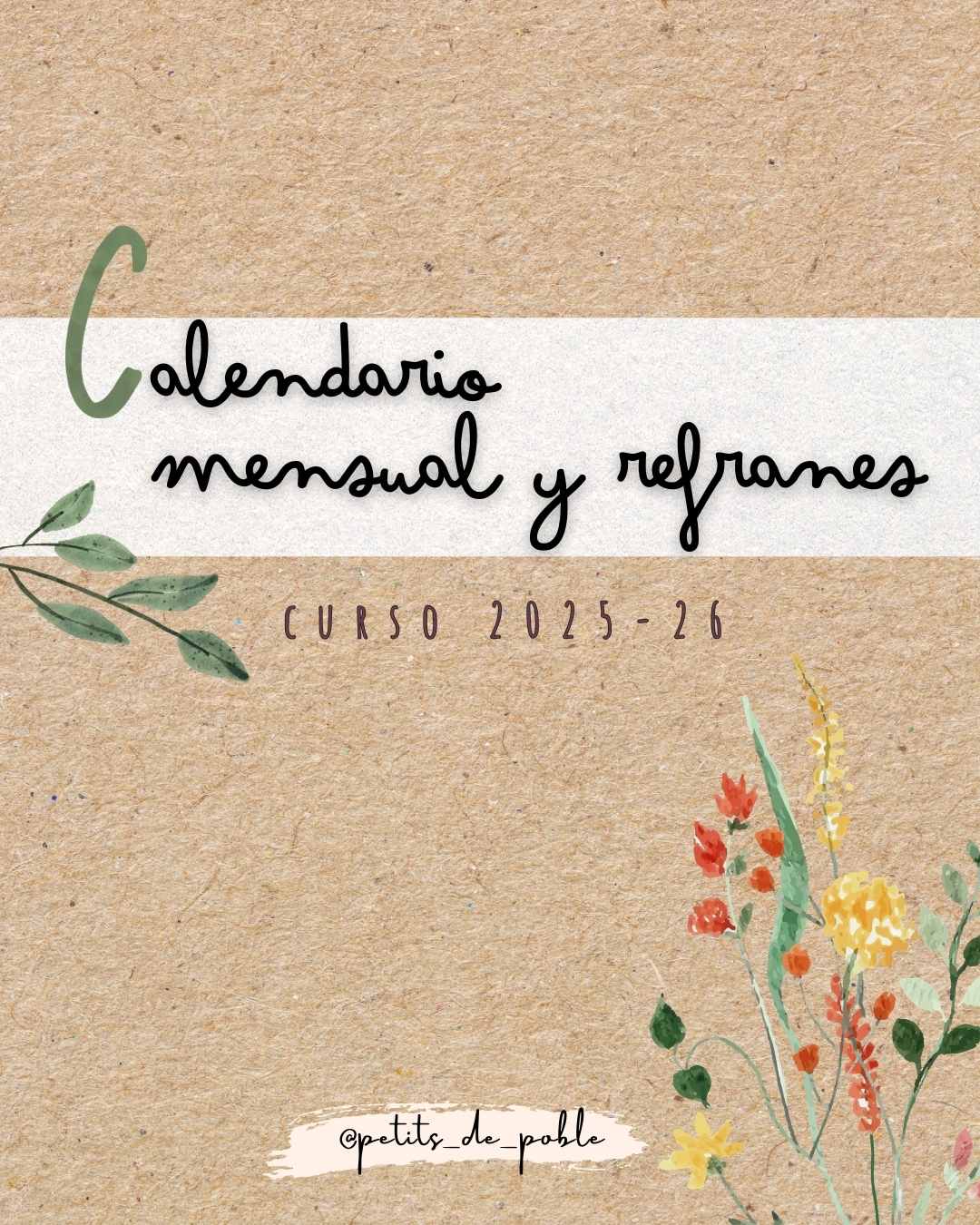 calendario menual y refranes