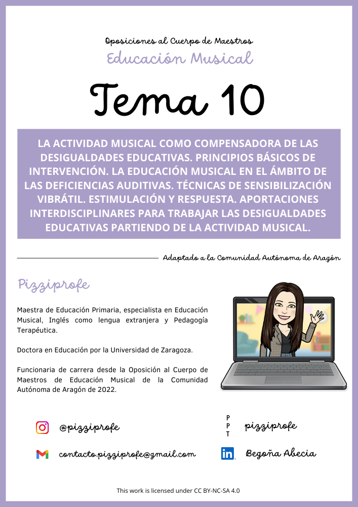 Tema 10 - Oposición al Cuerpo de Maestros de Educación Musical - Aragón Autora: pizziprofe