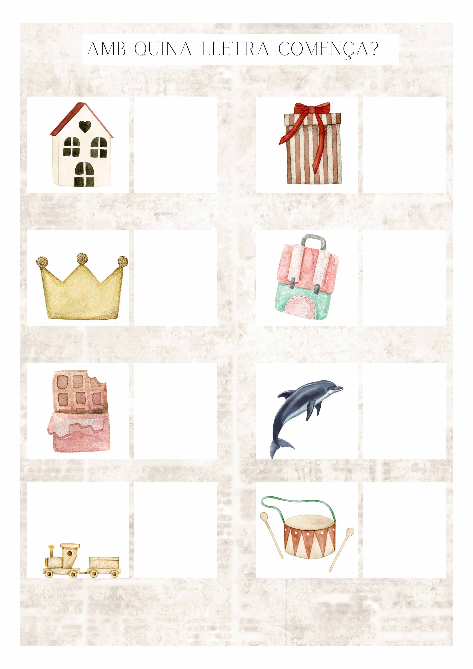 Amb quina lletra comença? Consciència fonològica: so inicial.