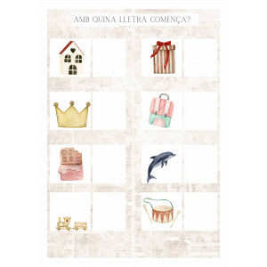 Amb quina lletra comença? Consciència fonològica: so inicial.