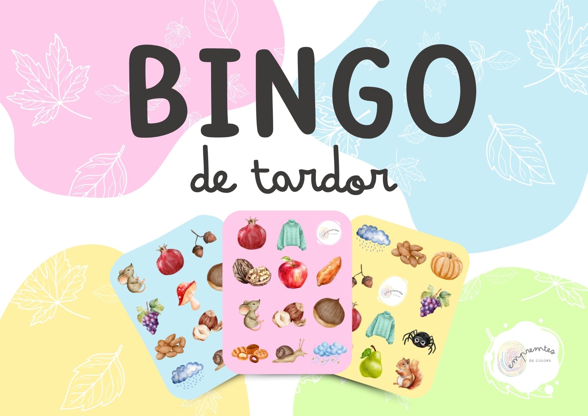 BINGO DE TARDOR: amb targetes de vocabulari amb lletra de pal i lligada