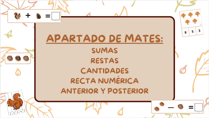 Dosier otoño - Parte 2 Matemáticas