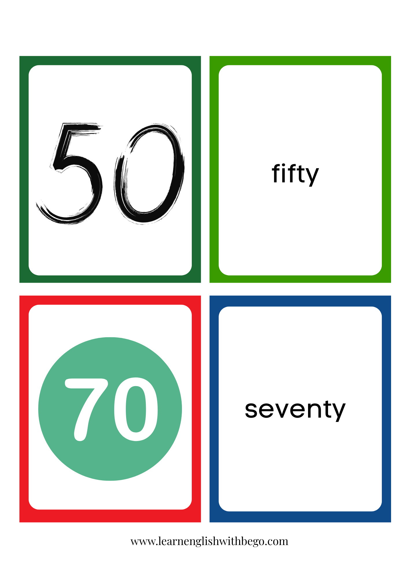 Memory numbers 10-100