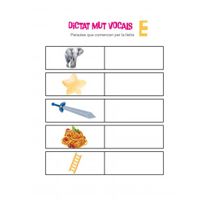 Fitxa dictat mut. Vocal E