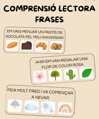 Comprensió lectora frases
