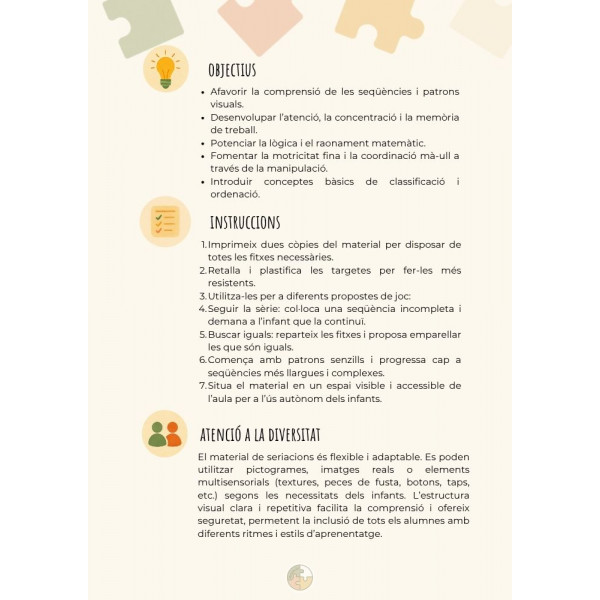 Seriacions amb formes geomètriques