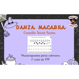 Musicograma Danza Macabra para colorear