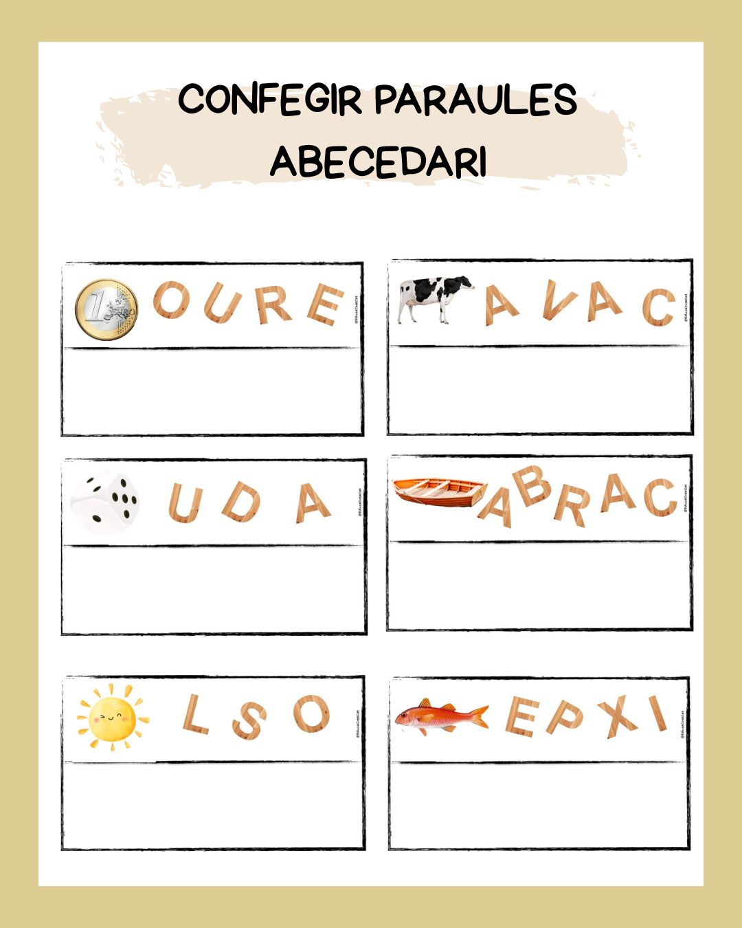 CONFEGIR PARAULES ABECEDARI