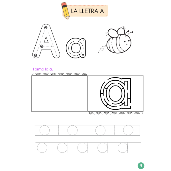 Dossier lectoescriptura en lletra d'impremta