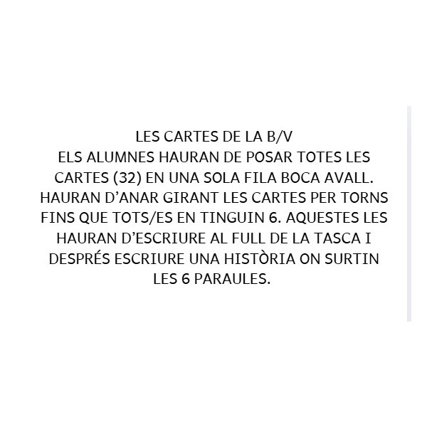 Cartes B/V