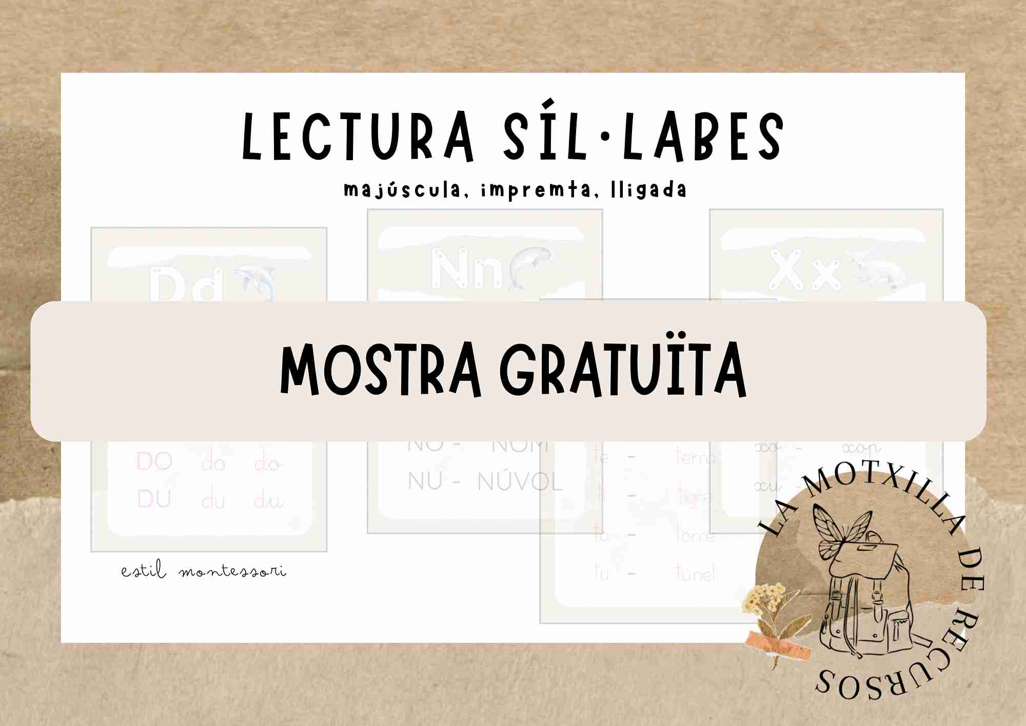 MOSTRA. TARGETES - Lectura sil·làbica