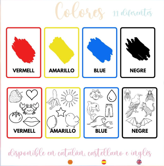Llavero colores y vocabulario