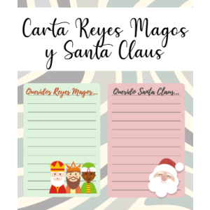 Carta Reyes Magos y Santa Claus