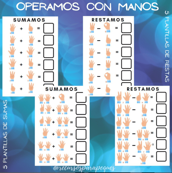 Sumamos y restamos con dedos