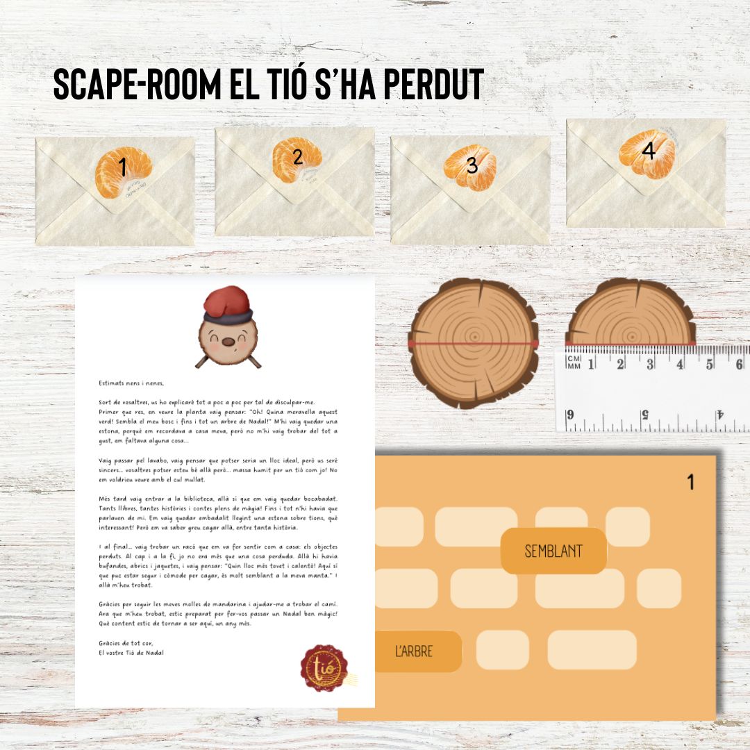 El tió de nadal s'ha perdut (buscant el lloc perfecte per cagar). Escape-room.