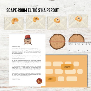 El tió de nadal s'ha perdut (buscant el lloc perfecte per cagar). Escape-room.