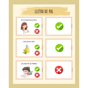TARGETES DE COMPRENSIÓ LECTORA AUTOAVALUATIVES LLETRA DE PAL