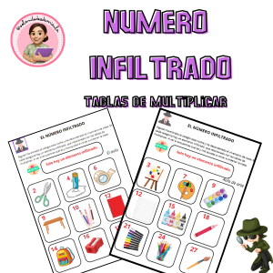 Número infiltrado para trabajar TABLAS DE MÚLTIPLICAR
