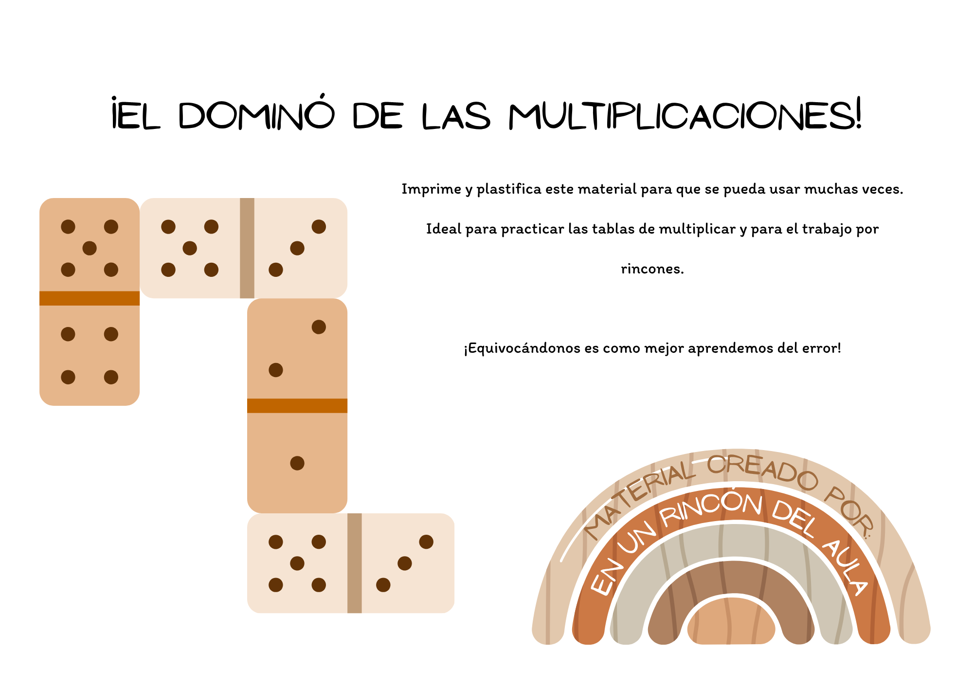 ¡El dominó de las multiplicaciones!