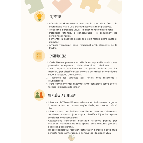 Otoño: trazo, classificación por colores y figura-fondo