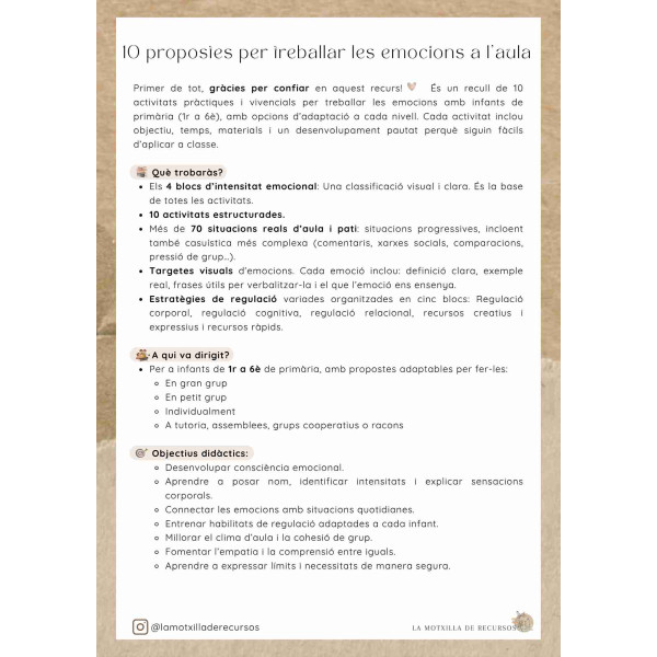10 propostes per treballar les emocions a l’aula