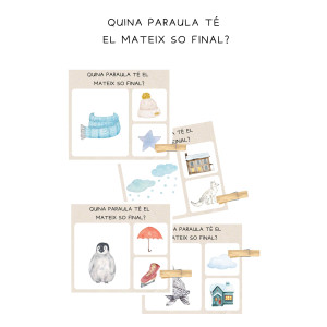 QUINES PARAULES TENEN EL MATEIX SO FINAL