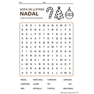 Sopa de lletres Nadal