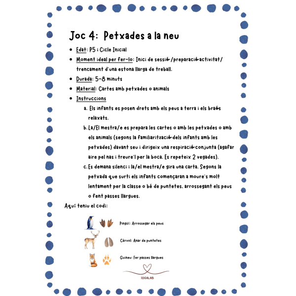 JOC DE CARTES HIVERNAL PER TORNAR A LA CALMA