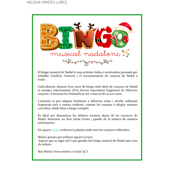 Bingo Musical Navidad
