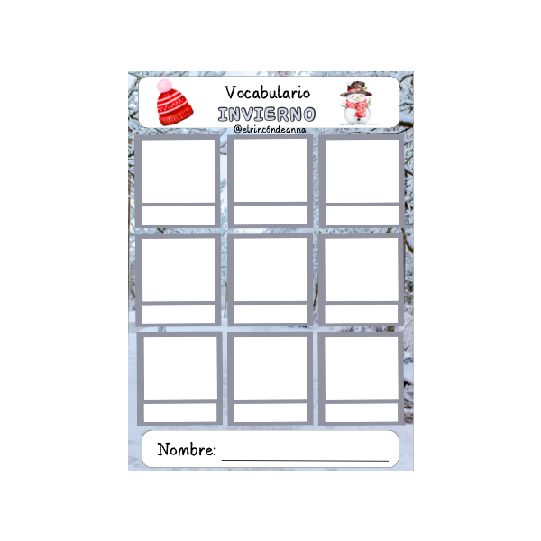 Vocabulario invierno