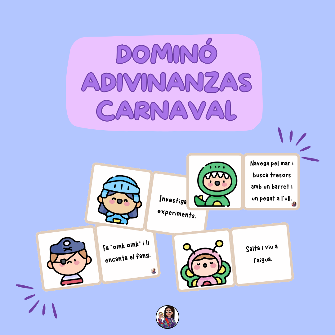Dominó adivinanzas Carnaval (CAT & CAST)