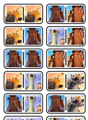 PACK ICE AGE (DOMINÓ, MEMORY I PUZZLES)