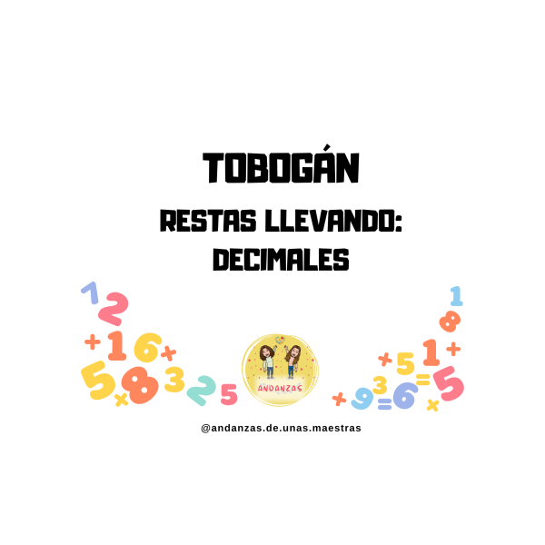 Tobogán restas llevando: decimales