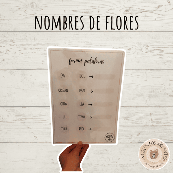 Formamos nombres de flores