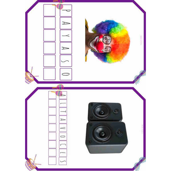 Copia las palabras Carnaval