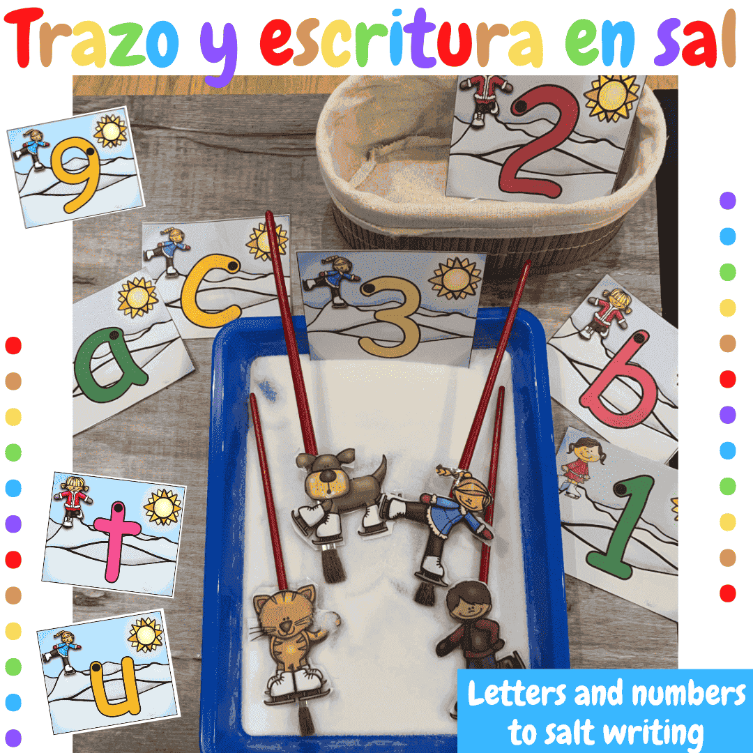Trazo y escritura en sal