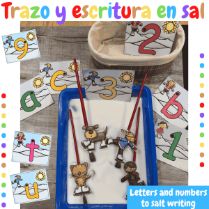 Trazo y escritura en sal