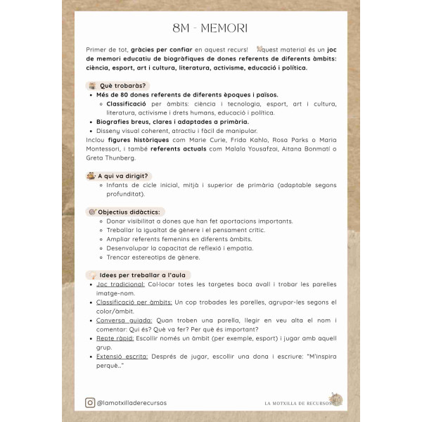 8M - JOC DONES REFERENTS