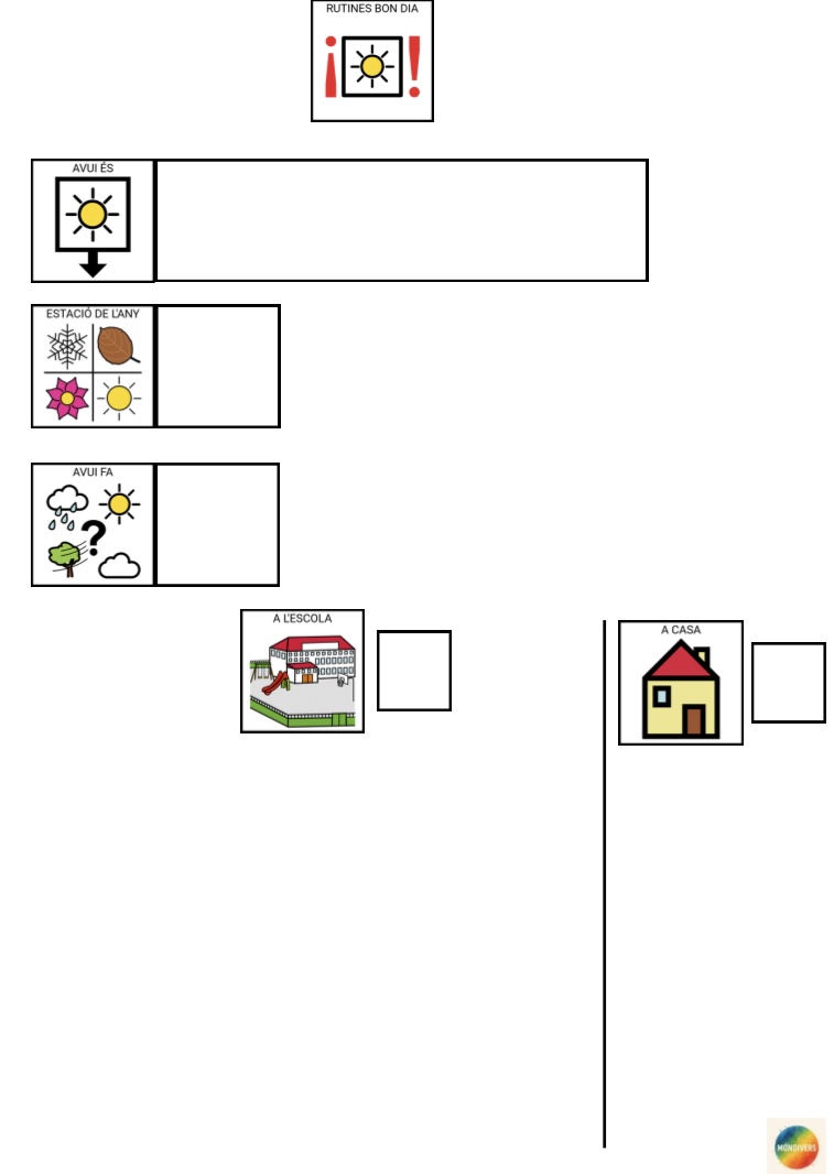 Rutines bon dia pictogrames