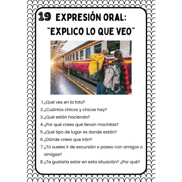 Expresión oral: explico lo que veo