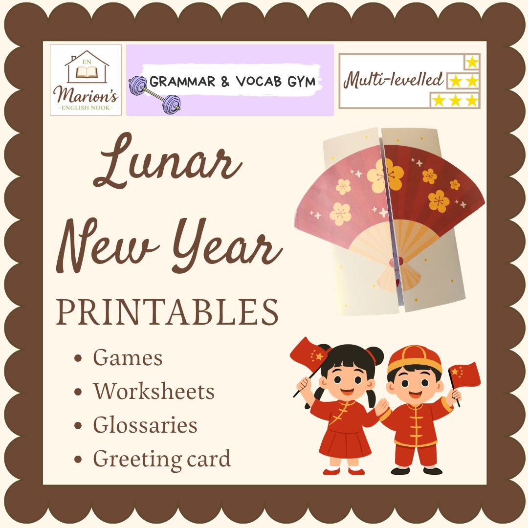 Lunar New Year Activities | Chinese Zodiac Animals| Vocabulary & Grammar