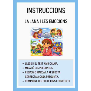 Comprensió lectora: la Jana i les emocions