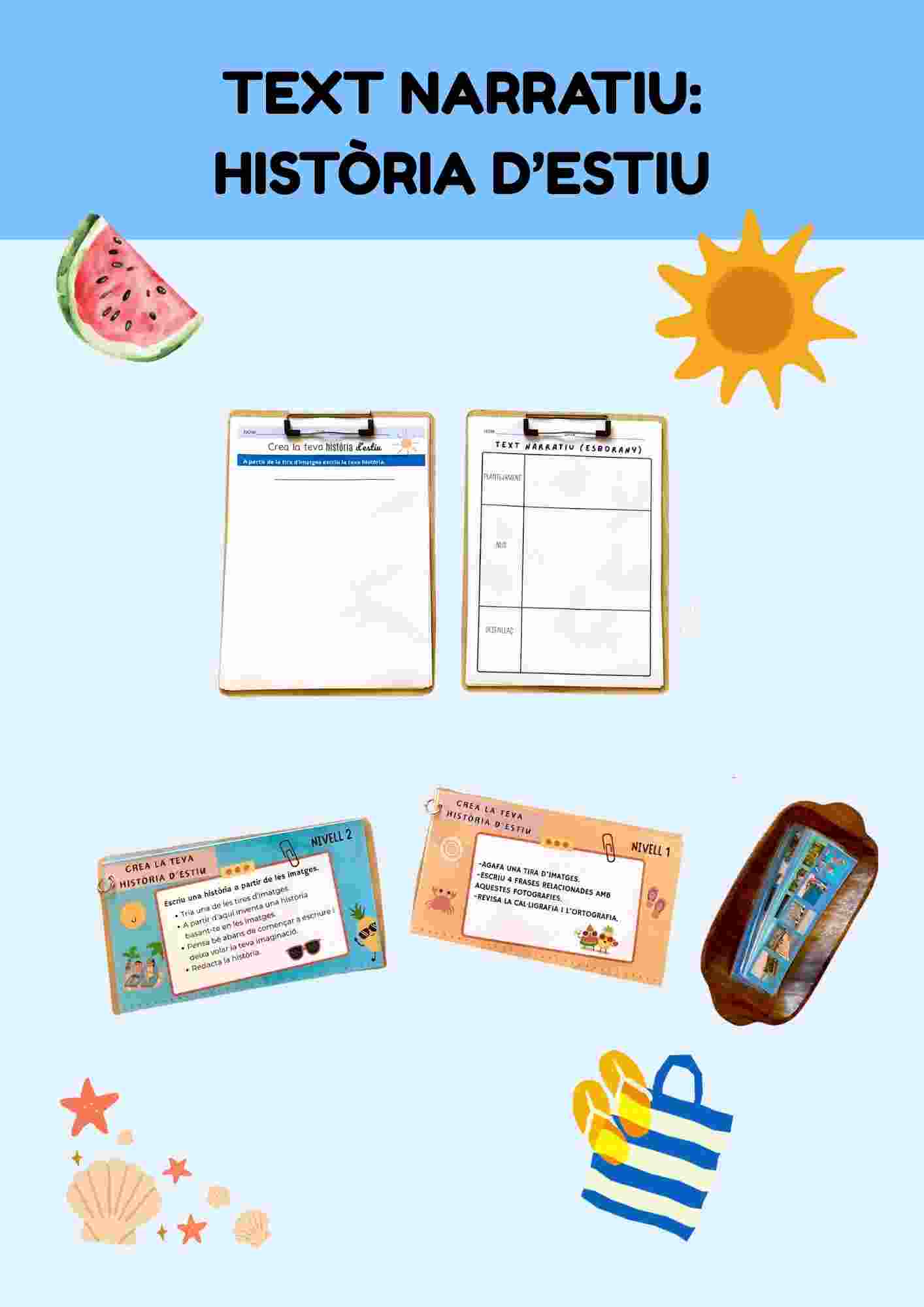 Text narratiu: Crea la teva història d'estiu