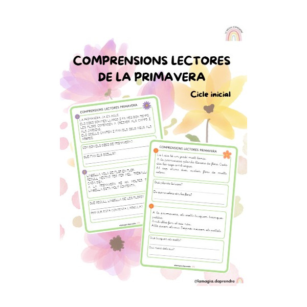 COMPRENSIONS LECTORES DE LA PRIMAVERA
