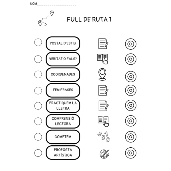 Pack de Fulls de Ruta – (2n de Primària)
